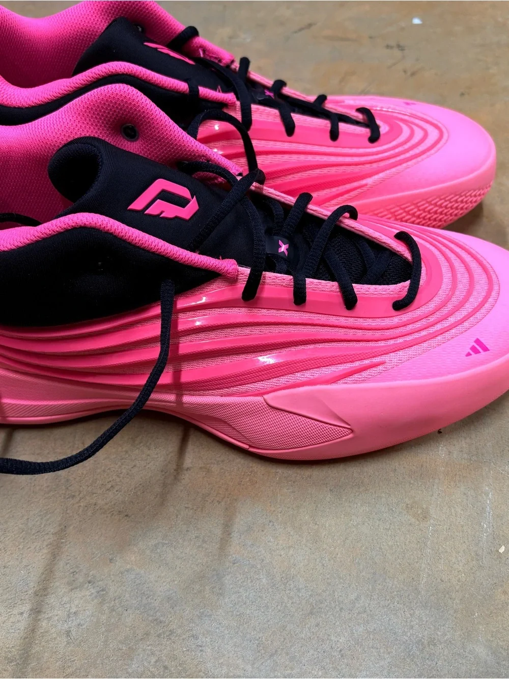 adidas Black and Pink Sport Sneaker